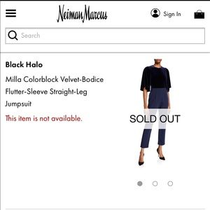 Black Halo Women's Milla Navy blue Jumpsuit - Full Length Jumpsuits